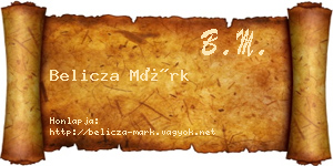 Belicza Márk névjegykártya