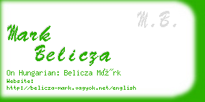 mark belicza business card